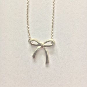 Tiffany and Co. Bow Pendant Necklace